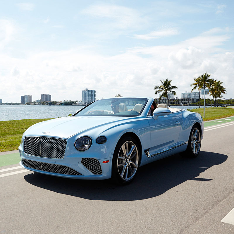 Bentley Residences arrival experience with the Dezervator car elevator bringing residents and their vehicles directly to their private sky garage