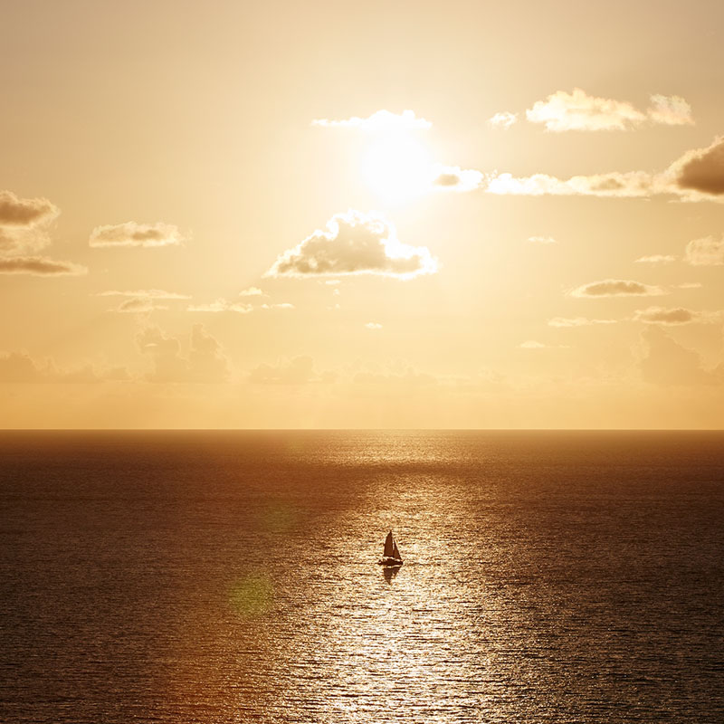 Bentley Residences oceanfront beach club with panoramic Atlantic Ocean sunset views and private cabanas